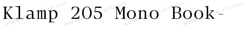 Klamp 205 Mono Book字体转换